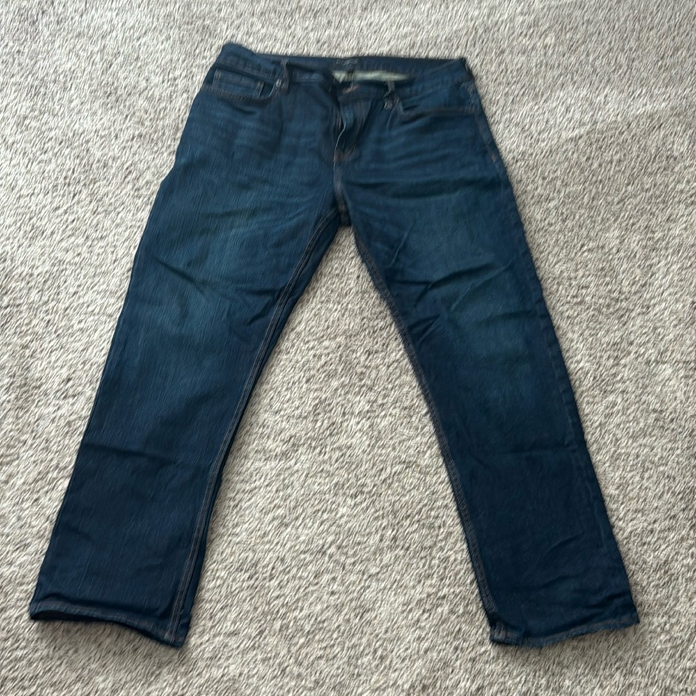 Men’s dark wash jeans. Banana Republic